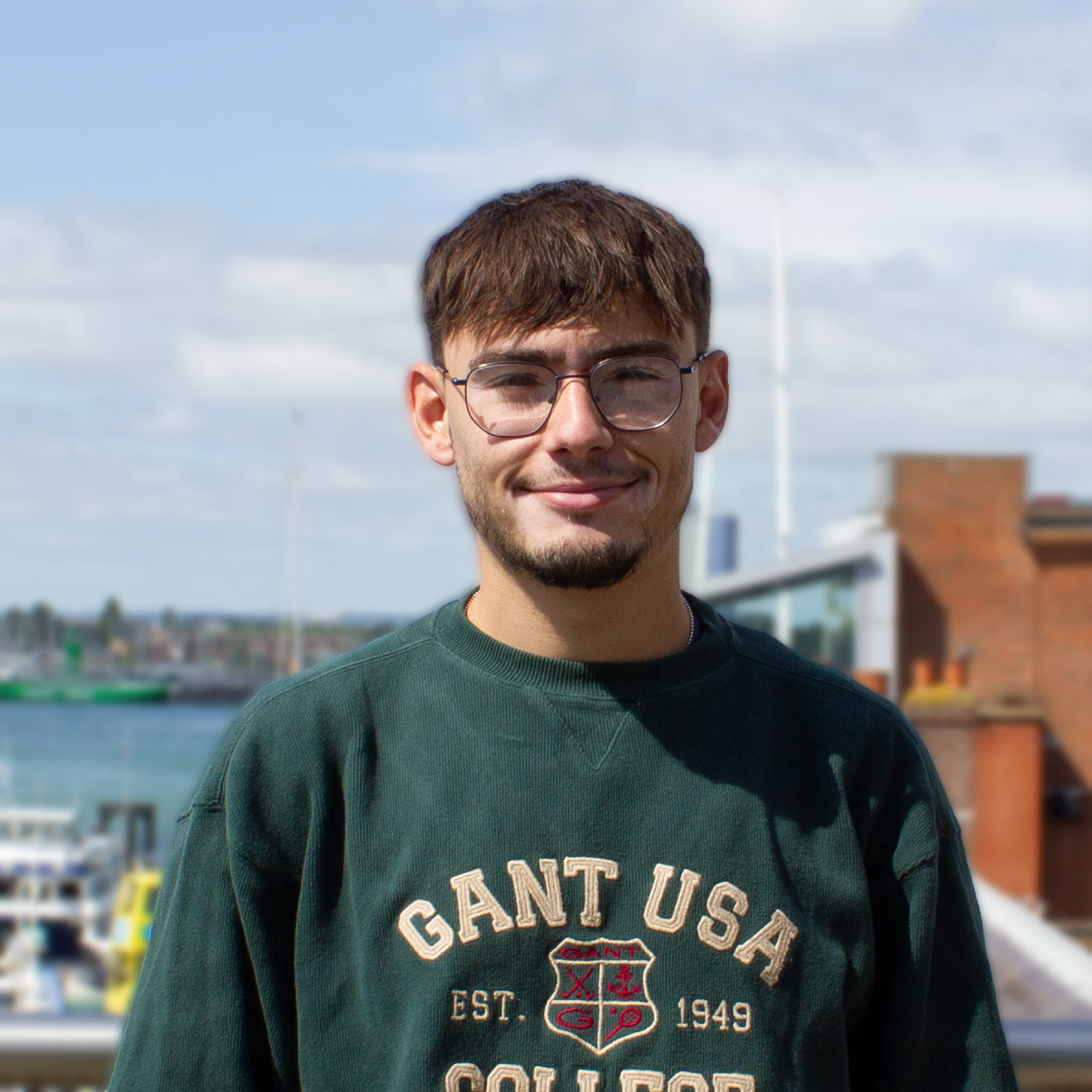 Man with green jumper